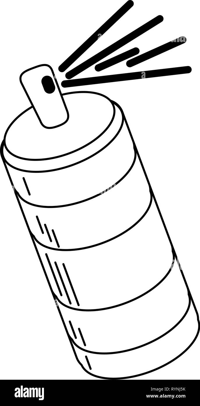 Paint spray bottle isolated in black and white Stock Vector Image & Art