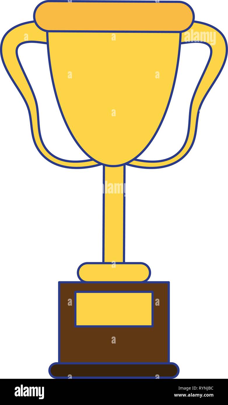 Trophy cup championship blue lines Stock Vector Image & Art - Alamy