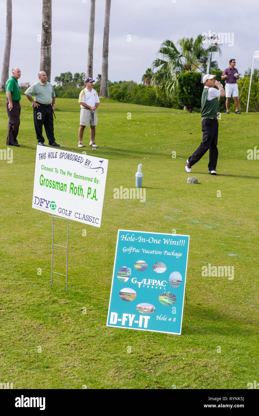 Miami Florida,Coral Gables,Deering Bay Yacht & Country Club,Drug Free Youth In Town,DFYIT club,Golf Classic Tournament,golf course,charity,fundraising Stock Photo