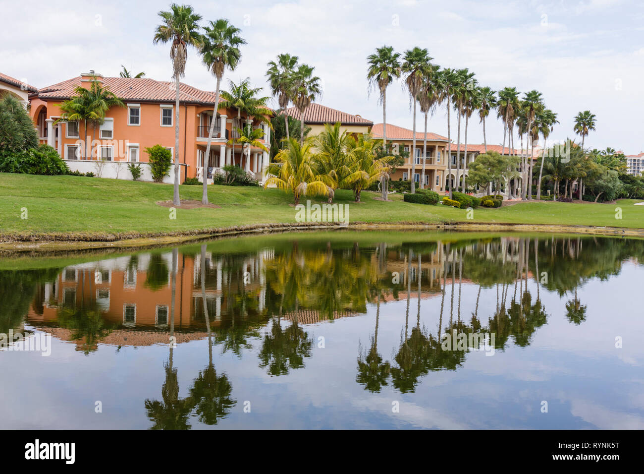 Miami Florida,Coral Gables,Deering Bay Yacht & Country Club,luxury,house home houses homes residence,mansion,Mcmansion,home,house home houses homes re Stock Photo