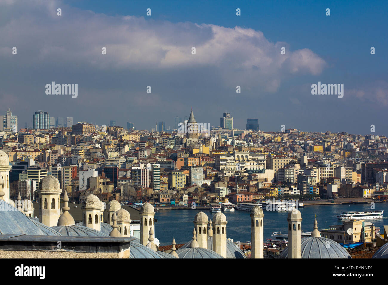 View on istanbul acros bosphorus Stock Photo