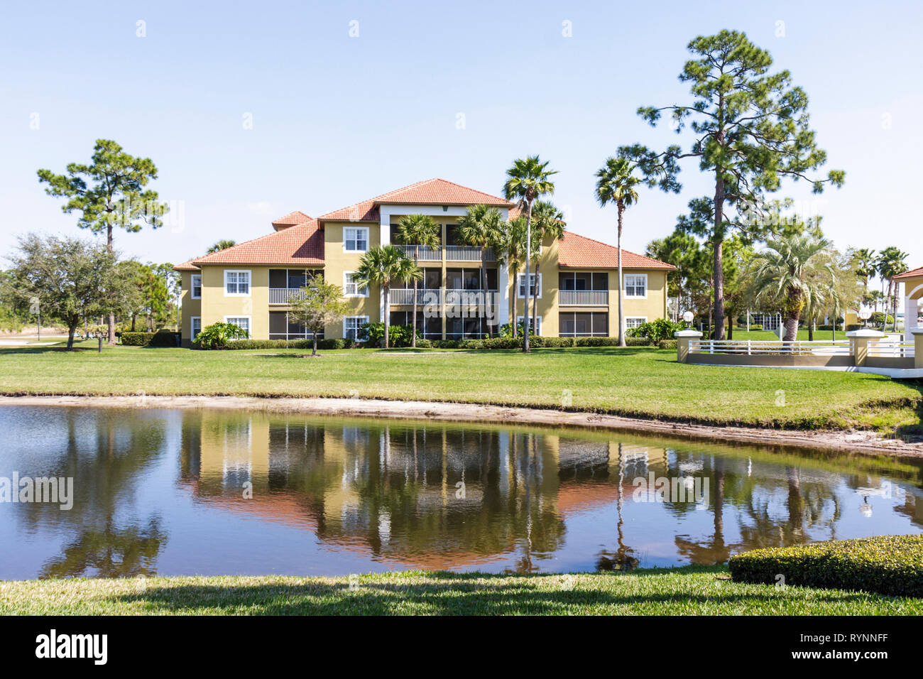 Port St. Saint Lucie Florida,Sheraton PGA Vacation Resort,timeshare,entrance,front,building,grounds,golf course community,lands Stock Photo