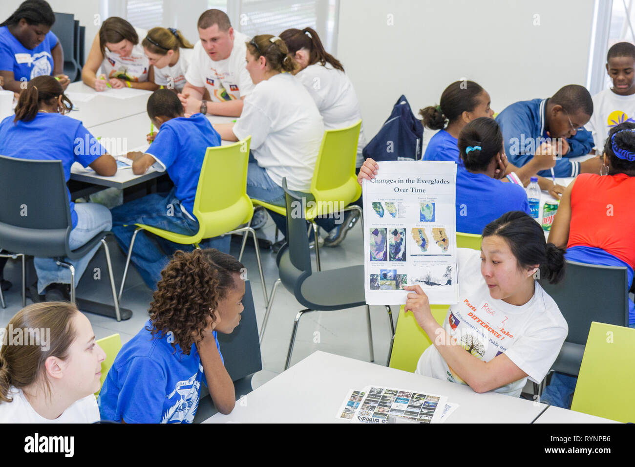 Miami Florida,Little Haiti,Cultural Complex Center,MLK Day of Service,EPA Community Day,volunteer volunteers community service volunteering work worke Stock Photo