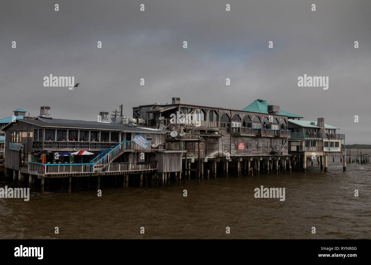 The Big Dock, multistorey market area, on Dock Street, Cedar Key, West