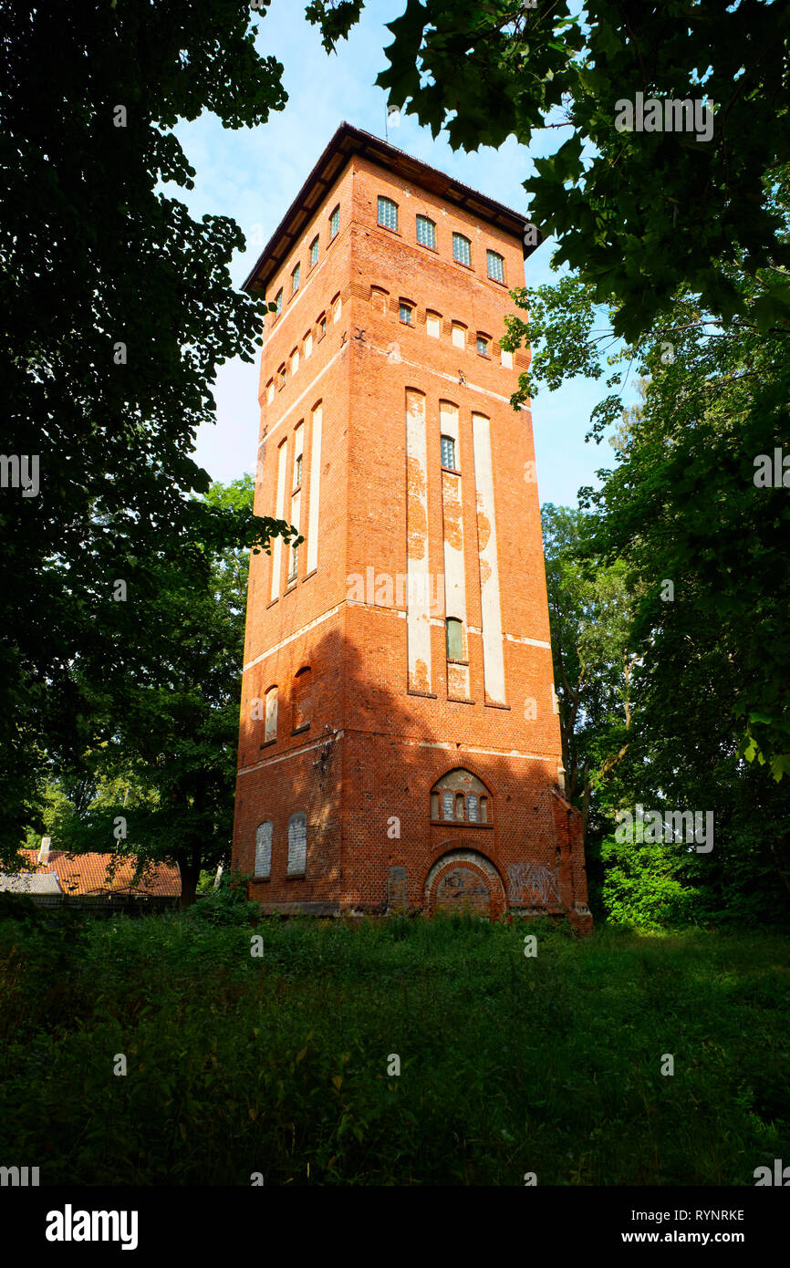 Water tower Otradnoje (Georgenswalde). Kaliningrad region Stock Photo