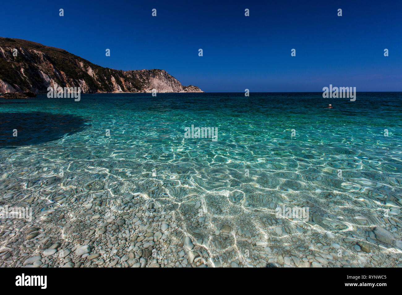 Petani beach, Lixouri, Kefalonia, Ionian Islands, Greece Stock Photo