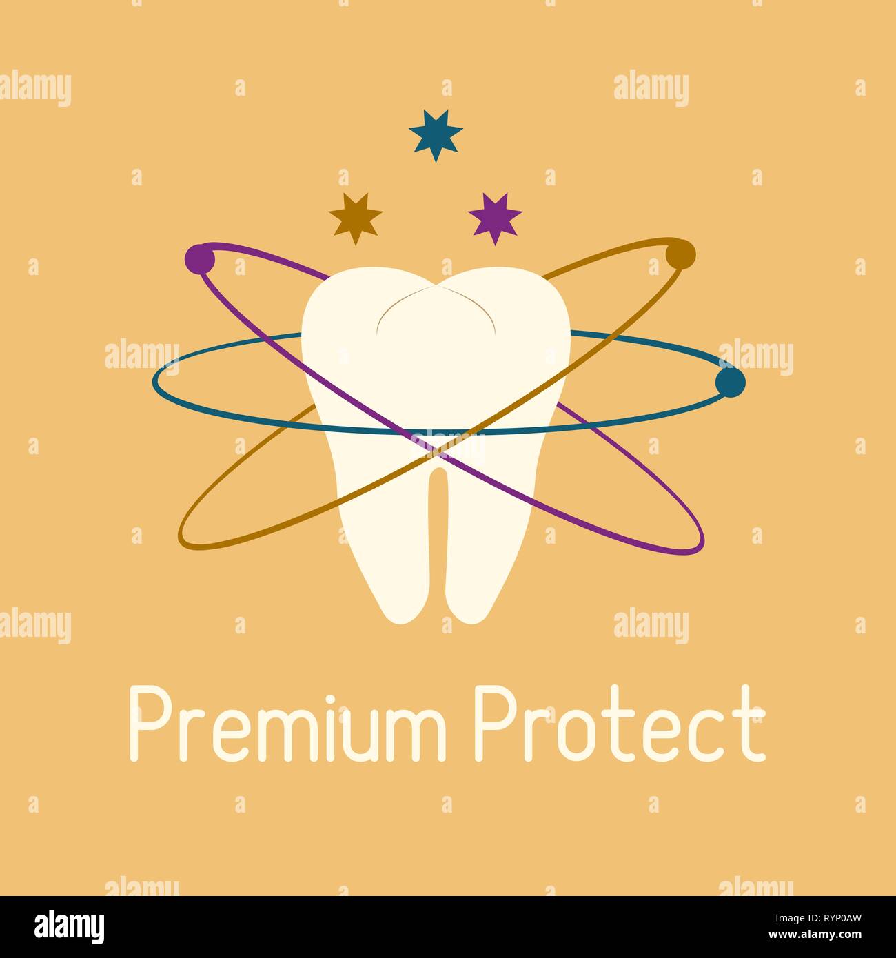 Vector Illustration With Tooth Protection For Teeth Dental