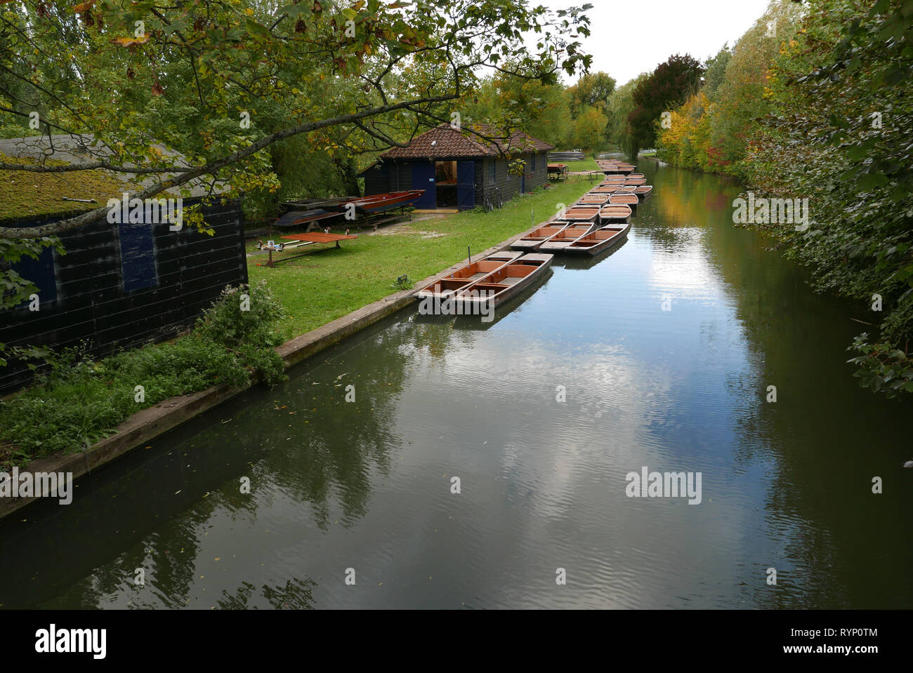 The River Cam from Crusoe Bridge in Cambridge England Stock Photo