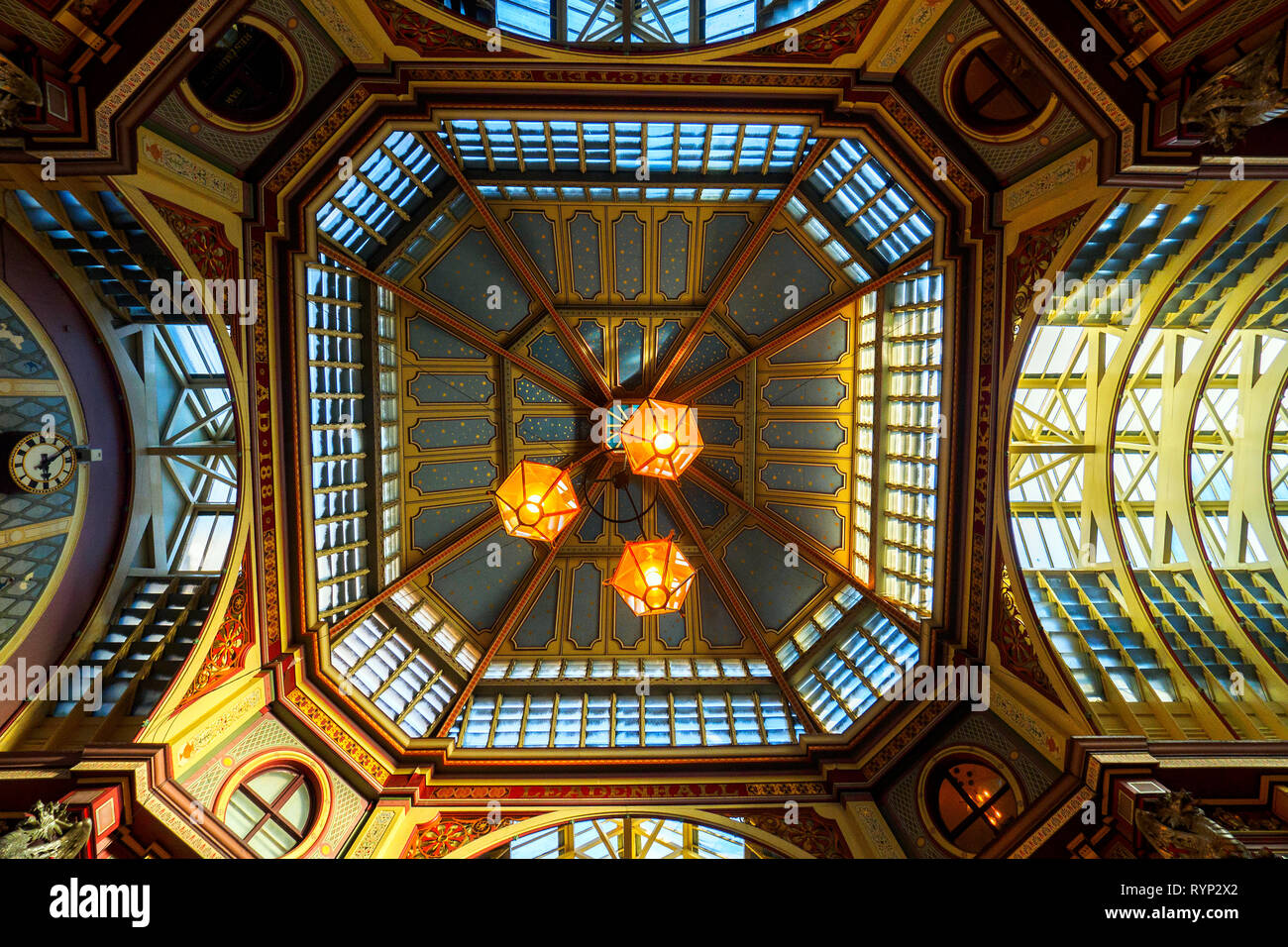 Leadenhall Market ceiling - London, England Stock Photo