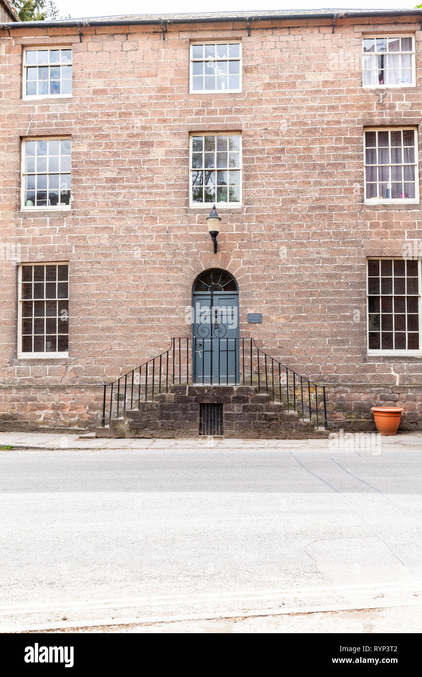 The old managers house in Cromford village, Derbyshire, England, Stock Photo