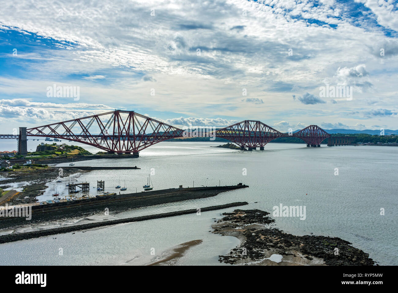The Forth Rail bridge from North Queensferry, Fife, Scotland, UK Stock Photo