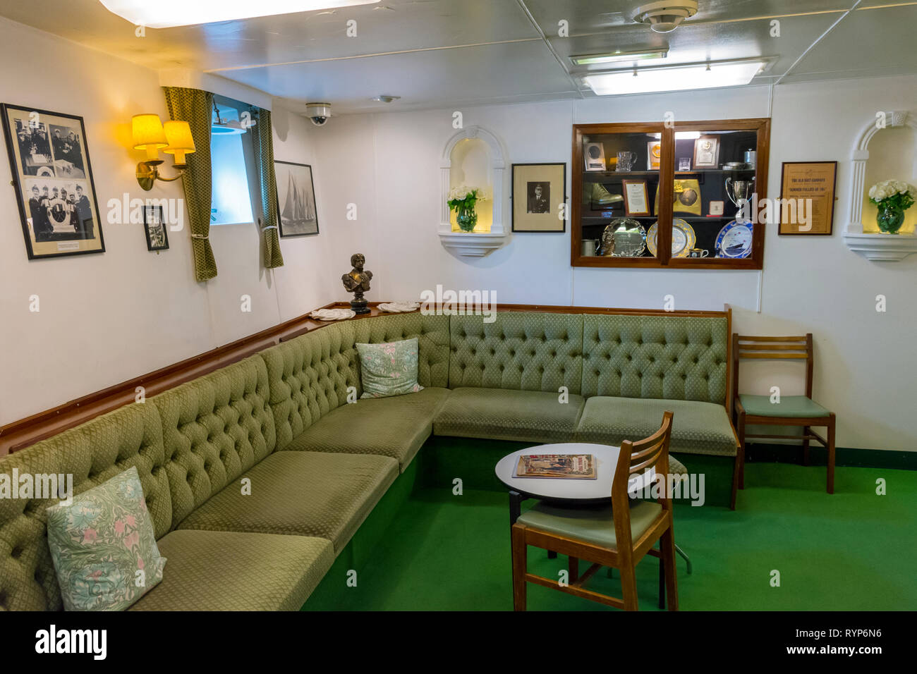 The Warrant Officers' and Chief Petty Officers' Mess, Royal Yacht Britannia, Port of Leith, Edinburgh, Scotland, UK Stock Photo
