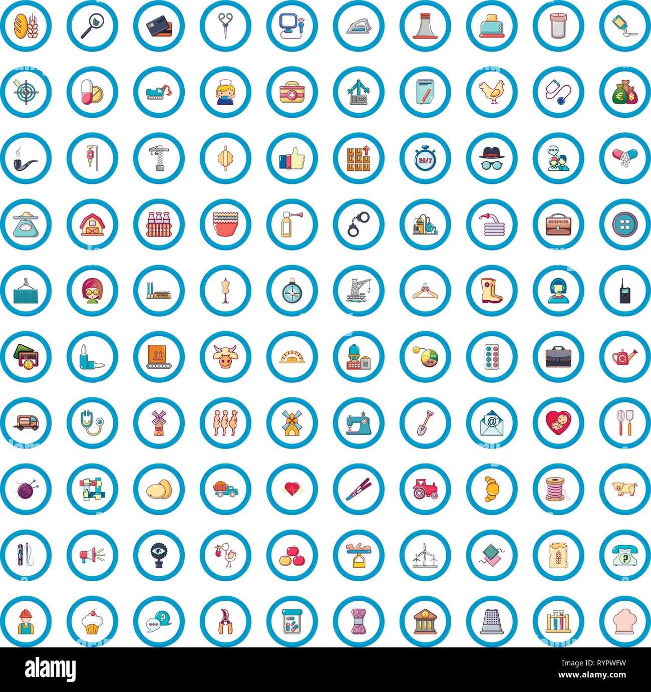 100 good work icons set, cartoon style Stock Vector Image & Art - Alamy