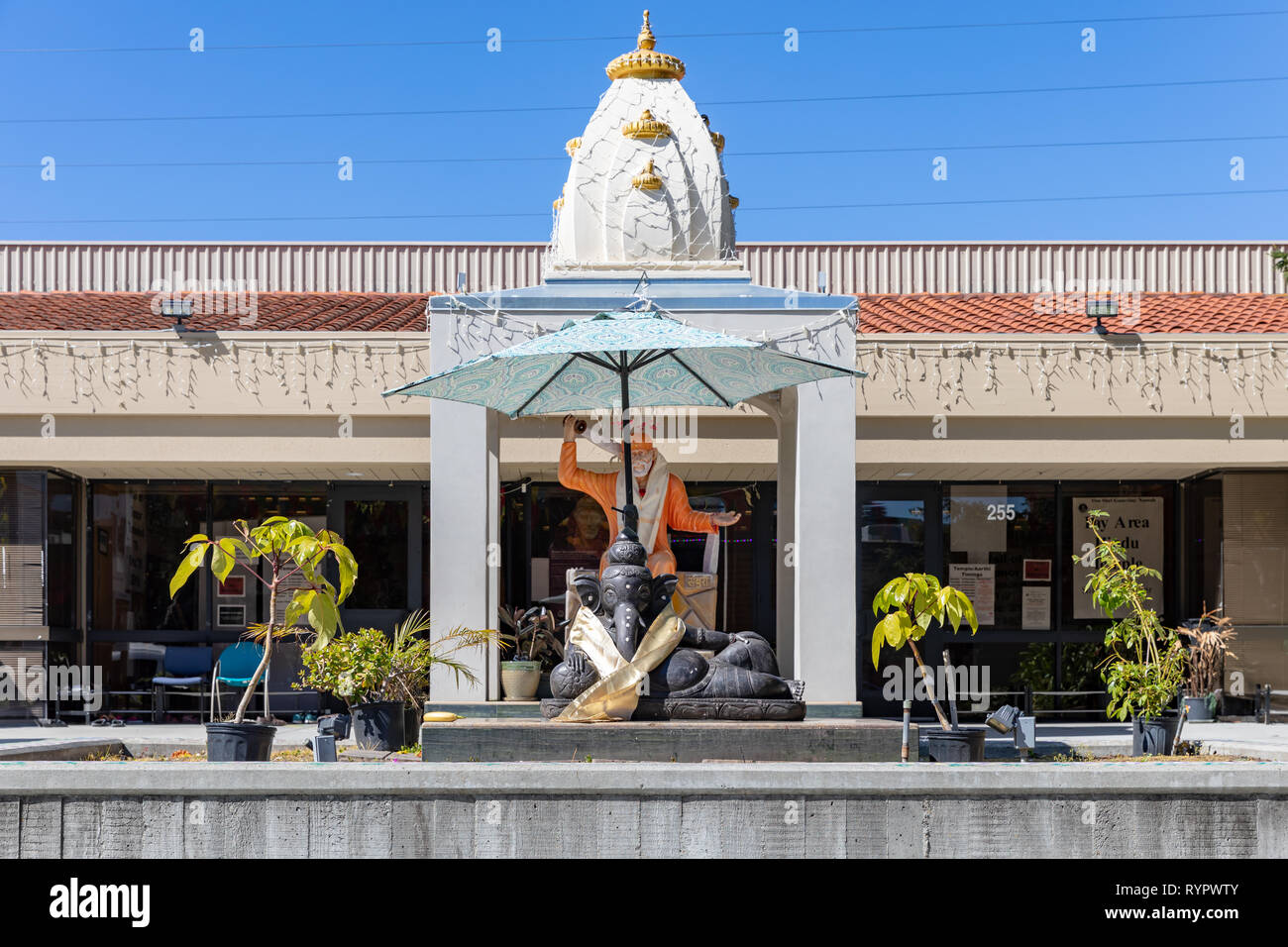 Shirdi Sai Darbar, Bay Area Hindu Temple; Sunnyvale, California, USA Stock Photo