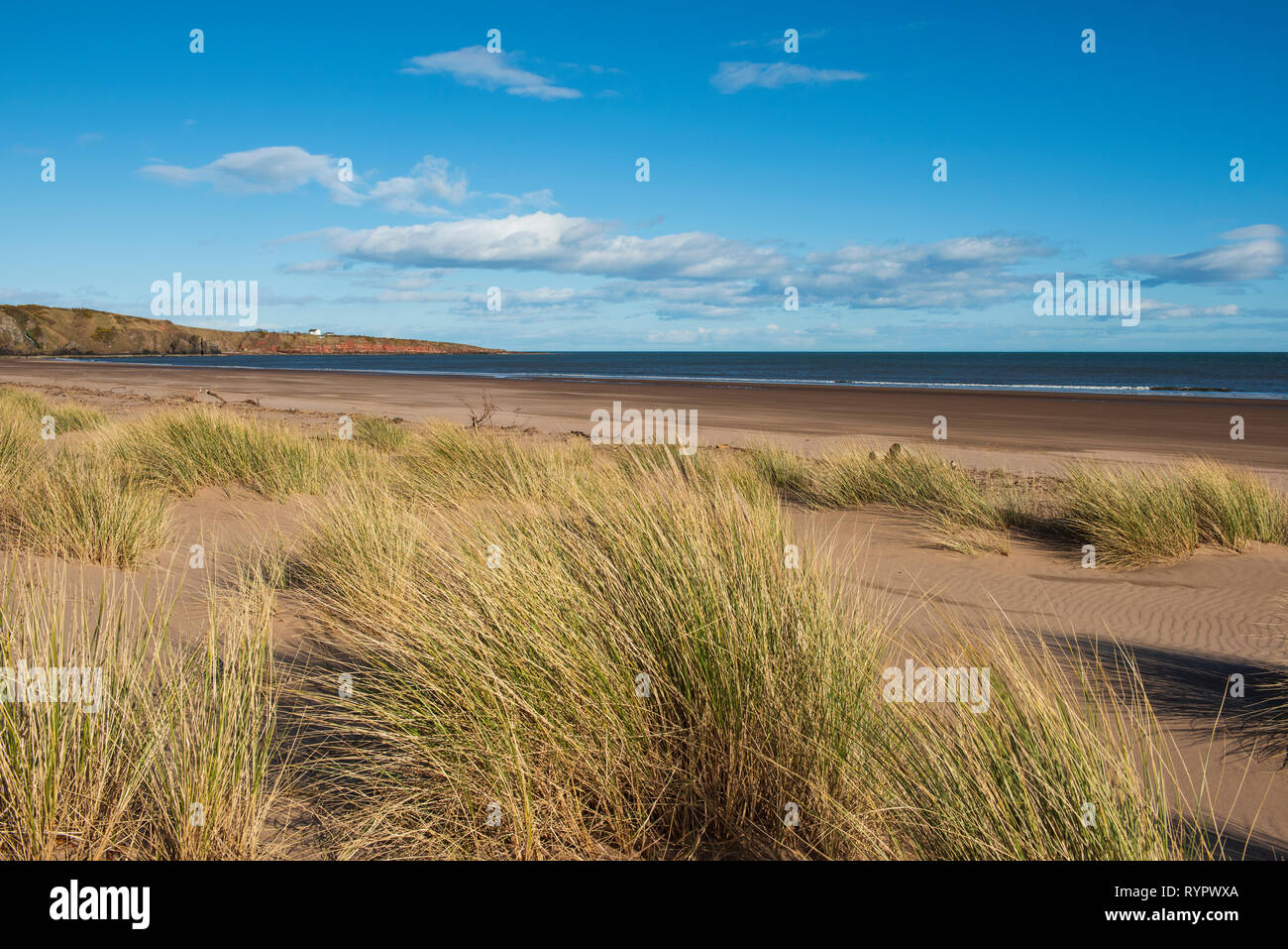 St Cyrus beach, Aberdeenshire, Scotland. Stock Photo