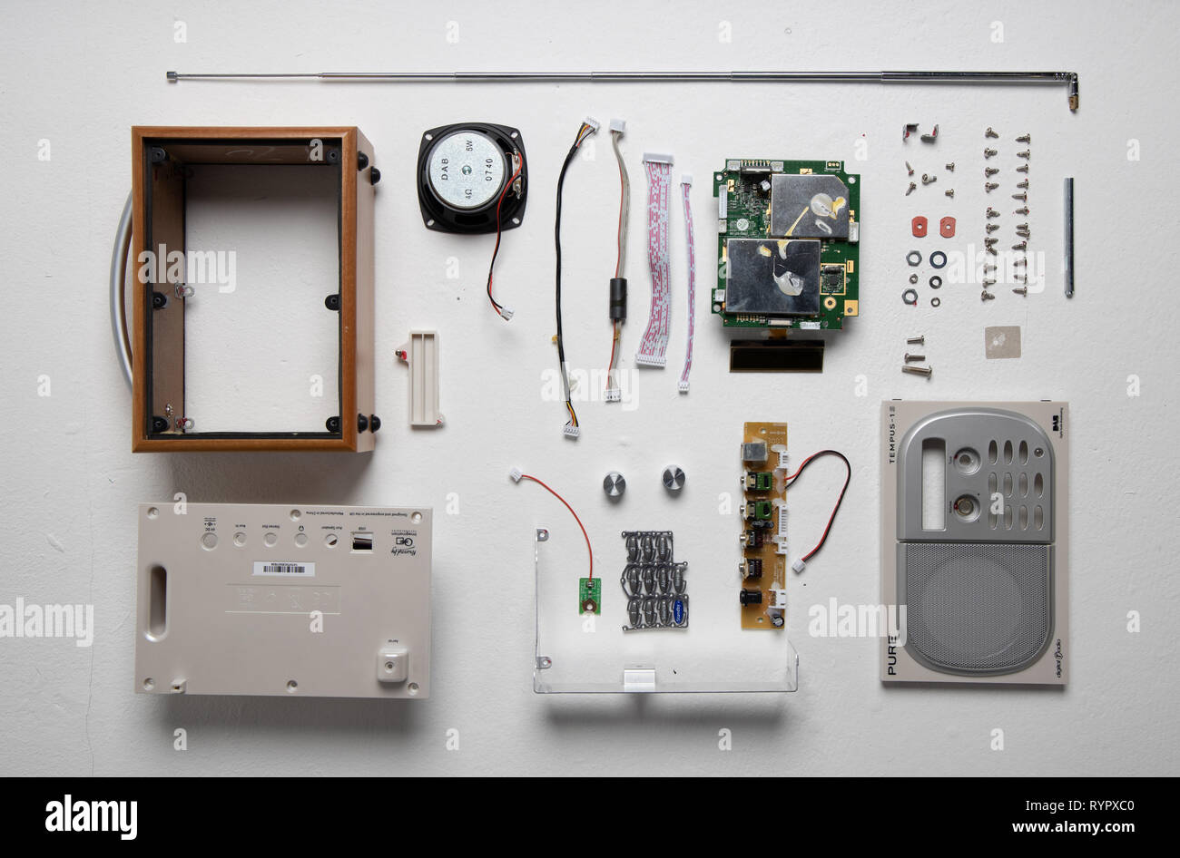 Pure DAB Digital radio, deconstructed Stock Photo Alamy