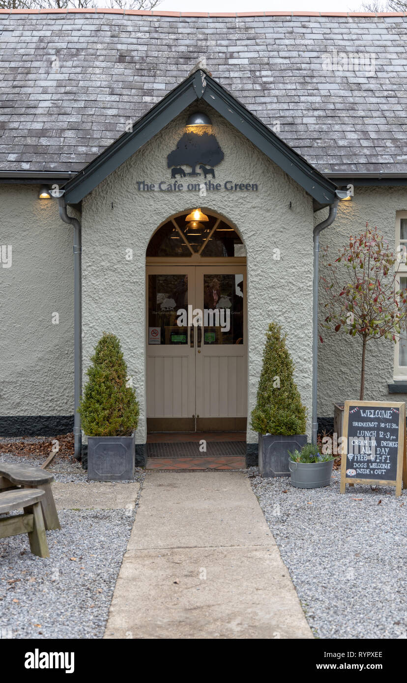The Cafe on the Green, Widecombe in the moor, Dartmoor Stock Photo