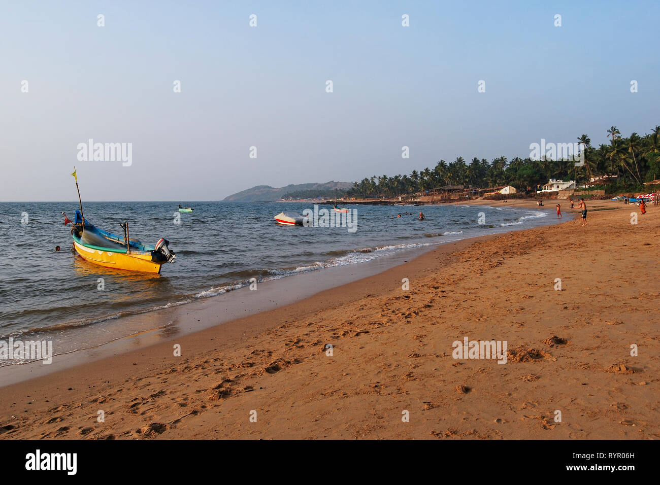 Serene Palolim Beach South Goa,India Stock Photo