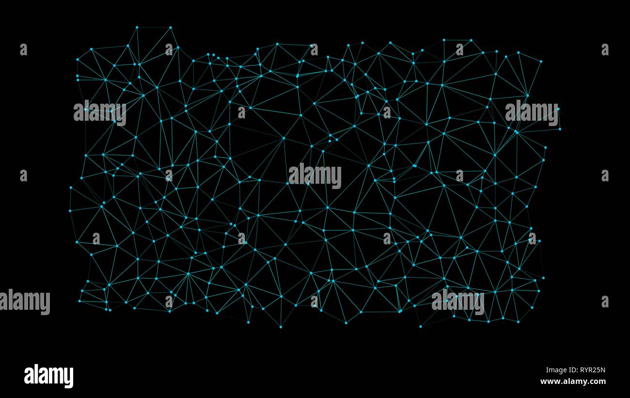 Triangles vector shapes, circles and black background Stock Vector