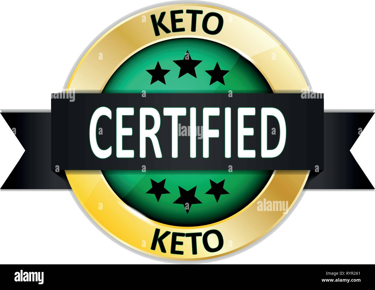 Download Keto Certified Green Gold Round Medal Web Seal Stock Vector Image Art Alamy Yellowimages Mockups