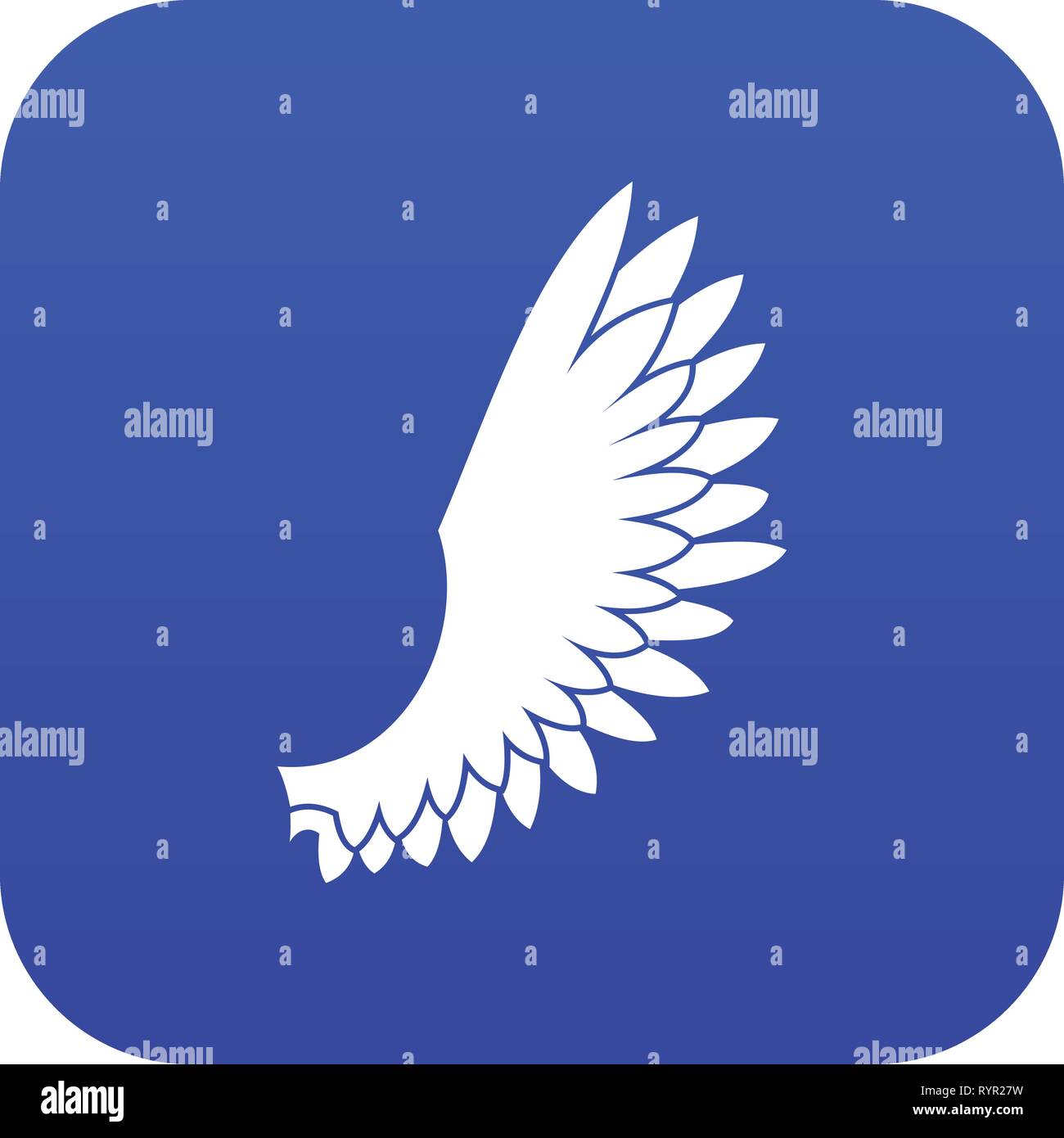 Wing icon digital blue Stock Vector Image & Art - Alamy