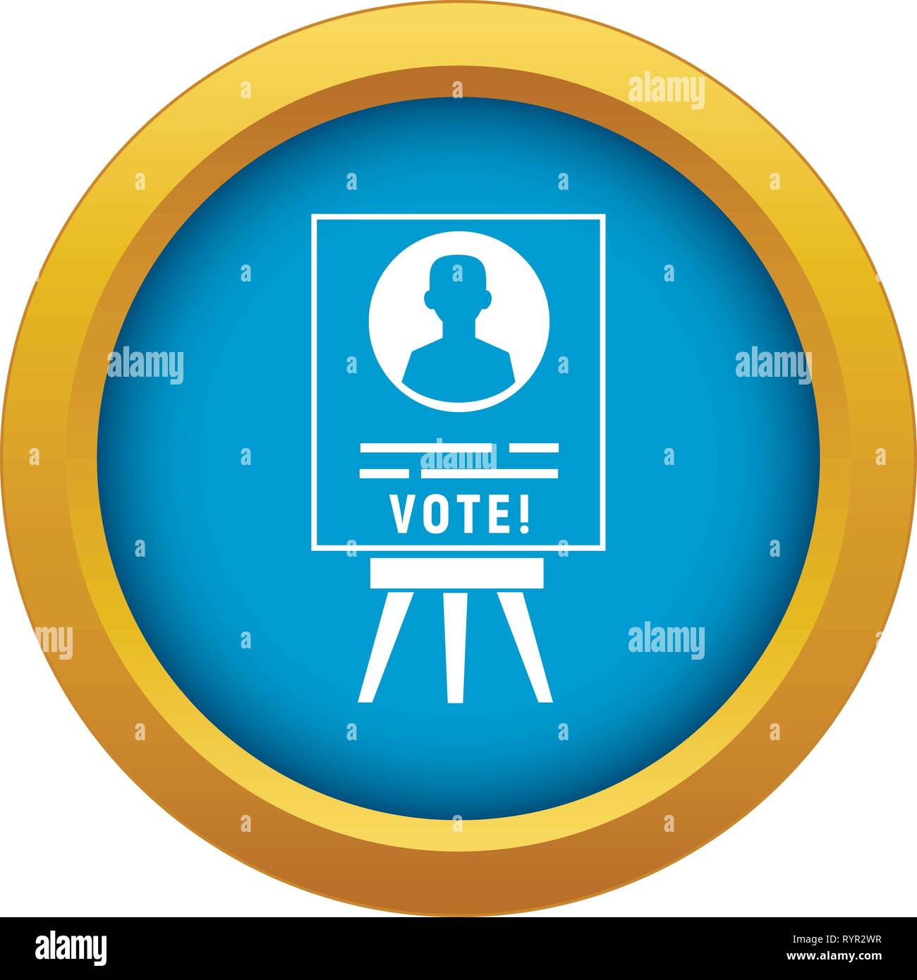 Candidate election stand icon blue vector isolated Stock Vector Image