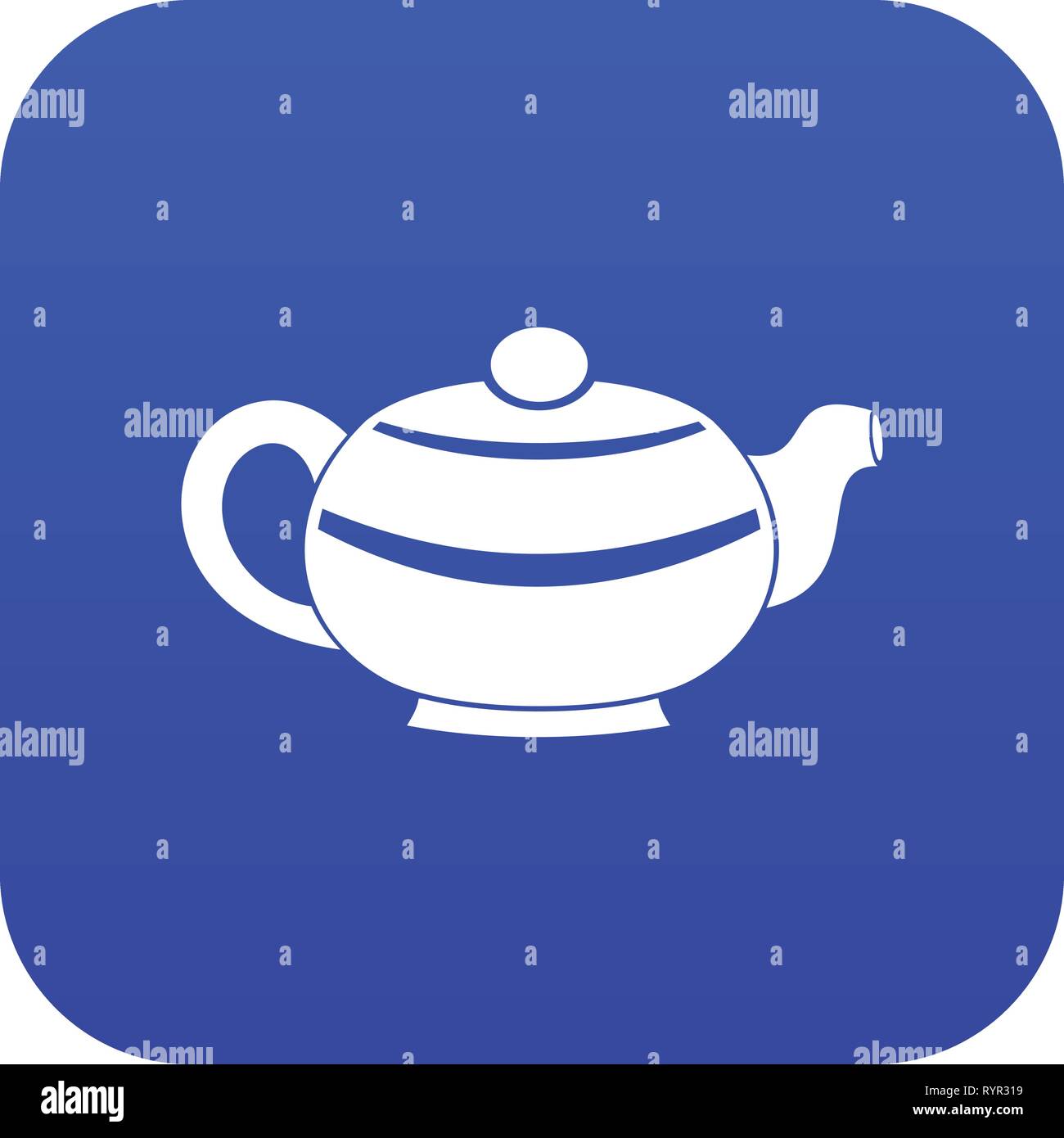 Chinese teapot icon digital blue Stock Vector Image & Art Alamy