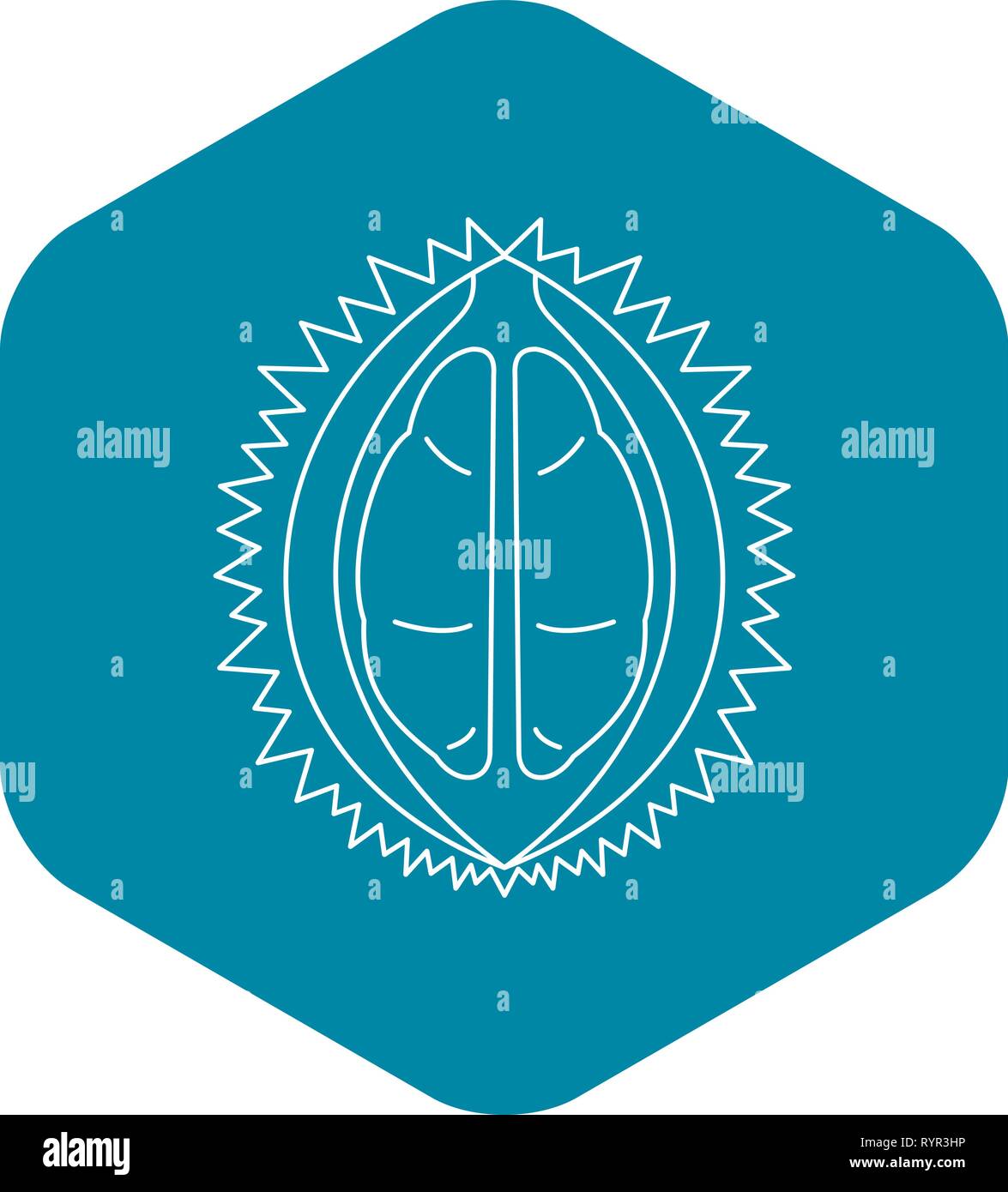 Durian fruit icon, outline style Stock Vector Image & Art - Alamy