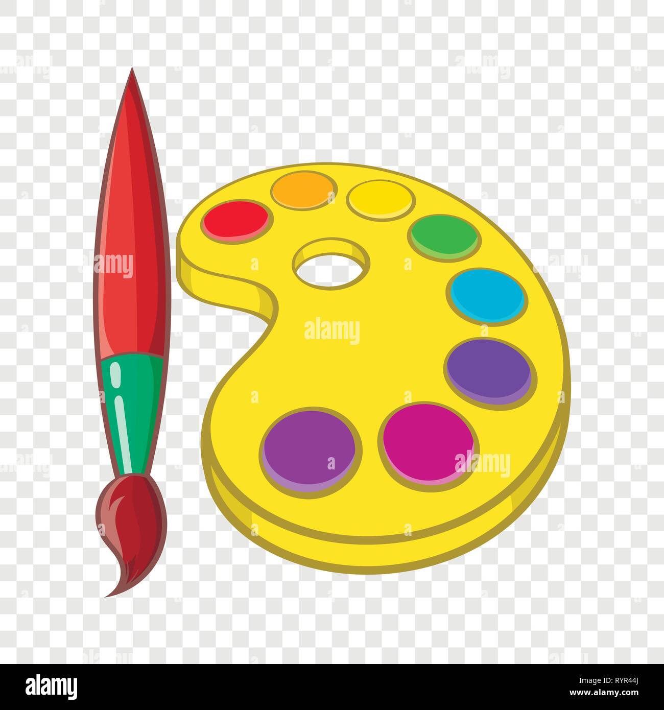 Art palette with paints and brush icon Stock Vector Image & Art - Alamy