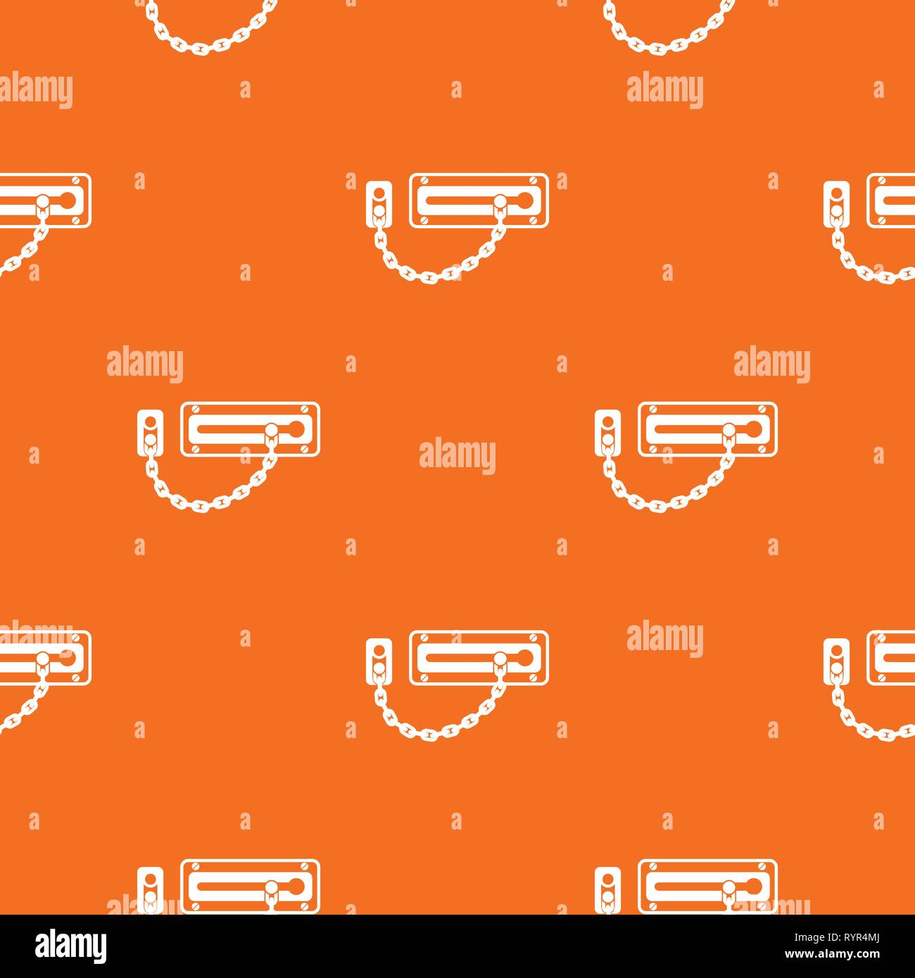 Door latch pattern vector orange Stock Vector