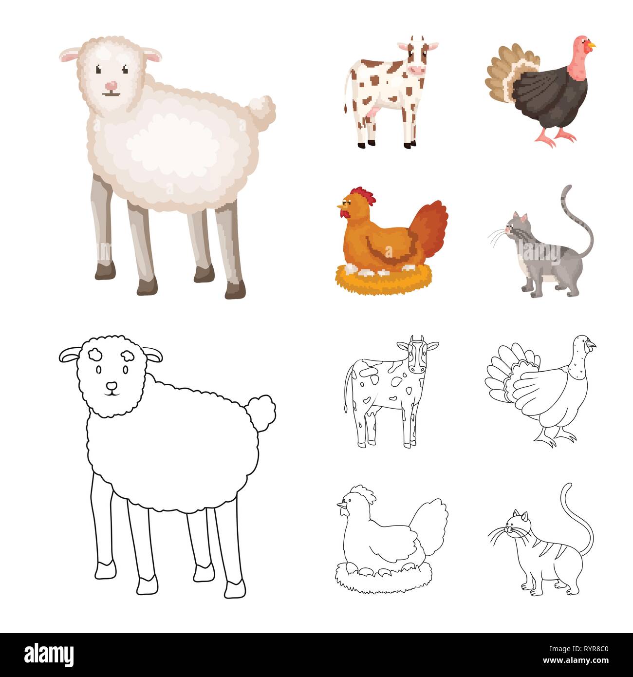 sheep lambs wool animal milk natural meat food farm Stock Photo - Alamy