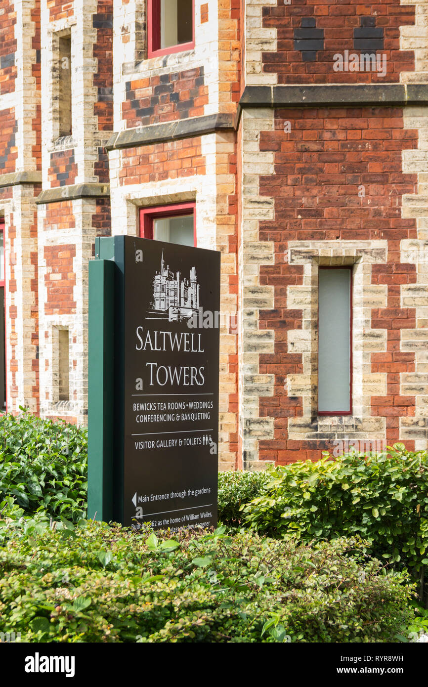Saltwell Towers in Saltwell Park, Gateshead, Tyne and Wear. The mansion, sited in the then