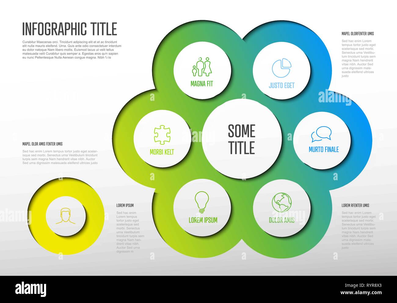 Vector multipurpose Infographic template with six elements options and ...