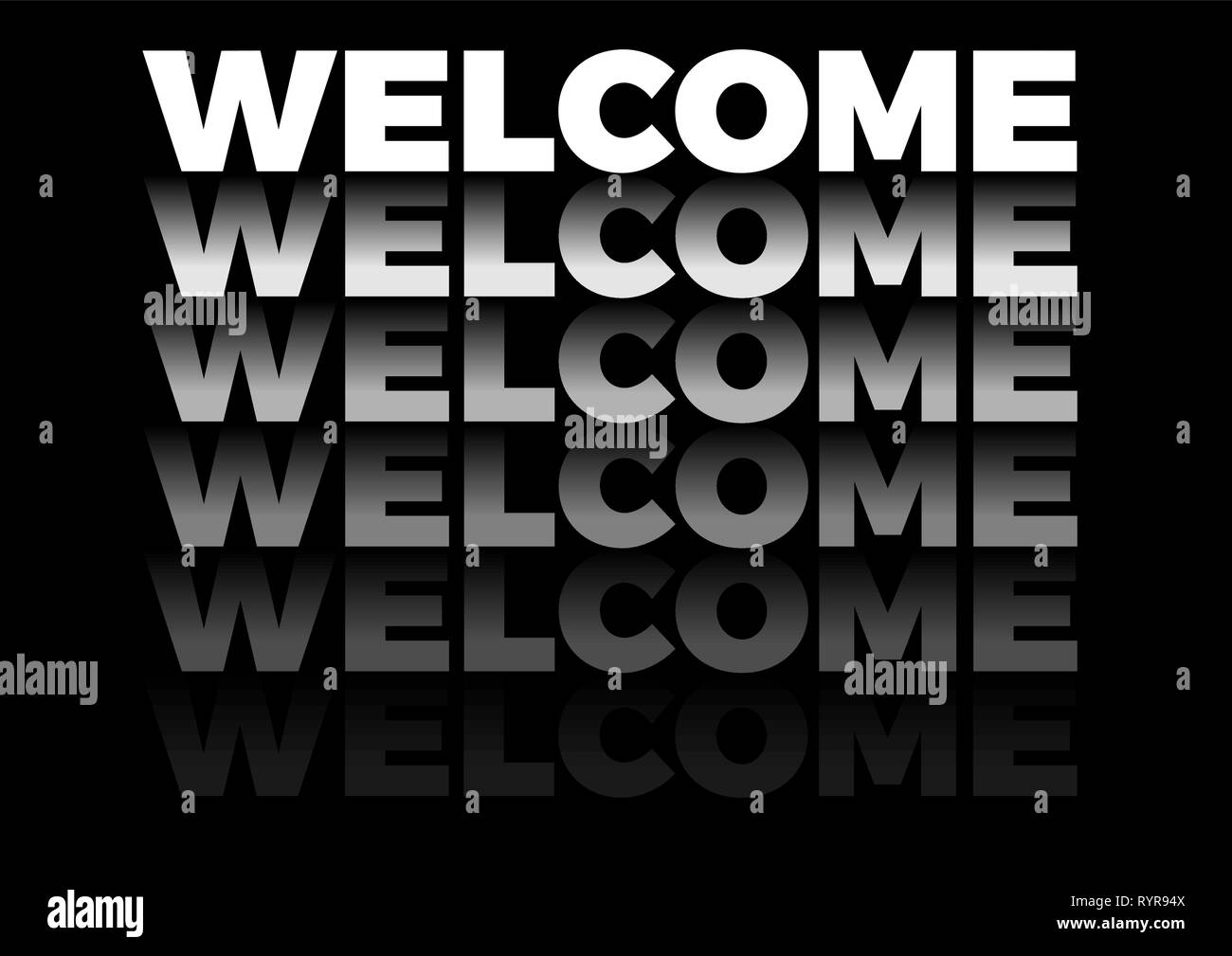 the word in repetitive form, vector text in black background