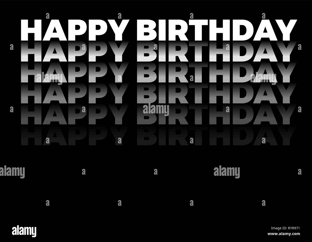 the word happy birthday in repetitive form, vector text in black background  Stock Vector Image & Art - Alamy