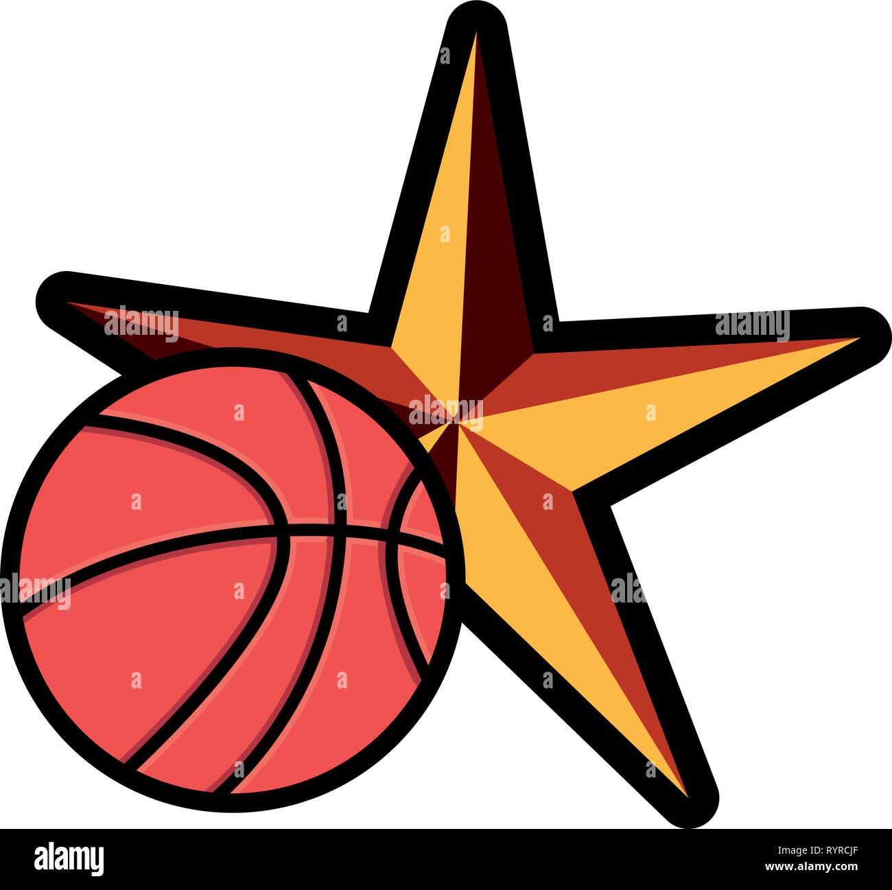 basketball sport ball star background vector illustration Stock Vector