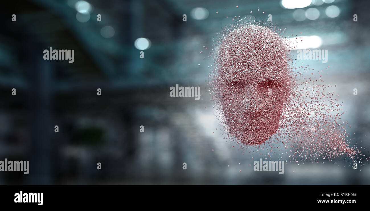 Artificial intelligence and future technologies. Mixed media Stock Photo