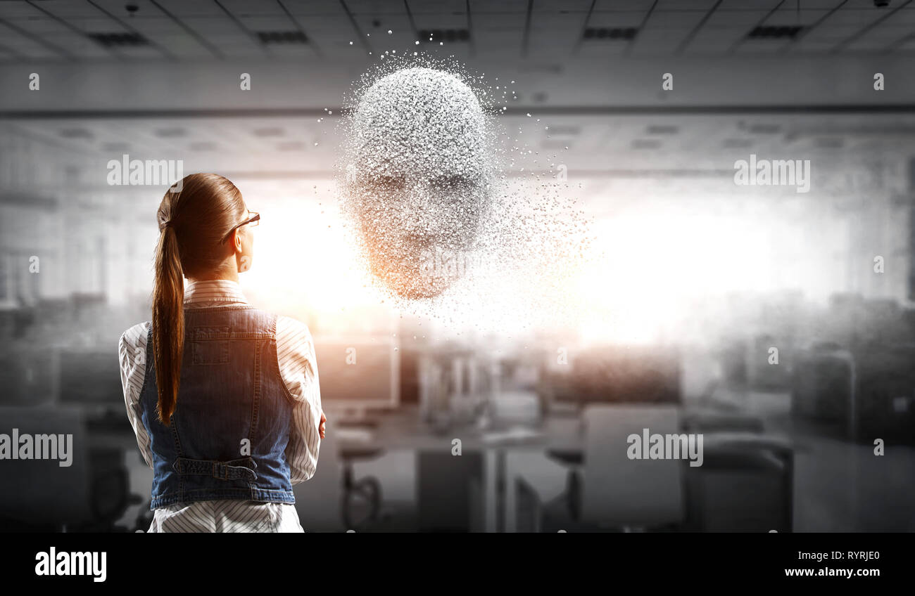 Artificial intelligence and future technologies. Mixed media Stock Photo