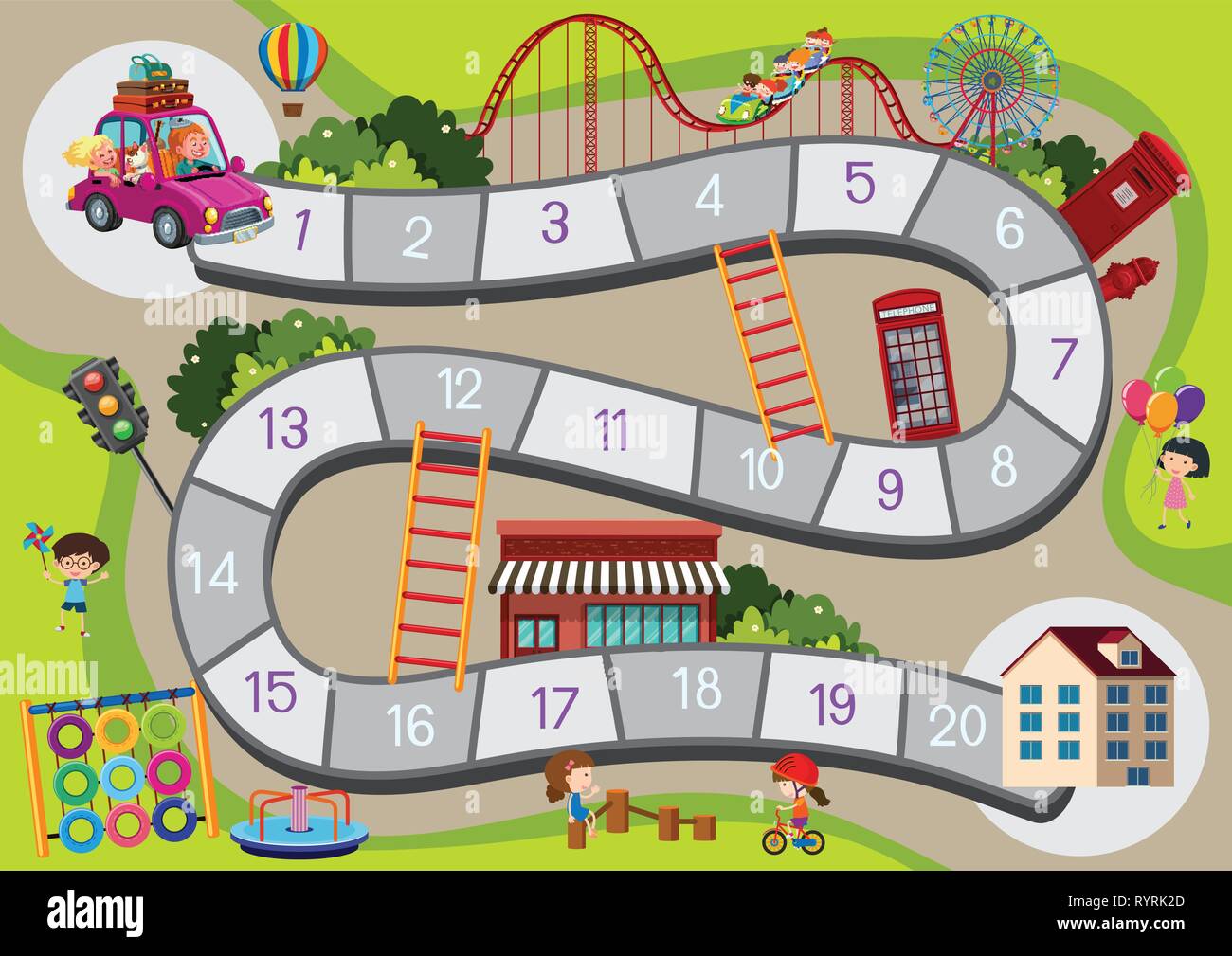 A board game template illustration Stock Vector Image & Art - Alamy a-board-game-template-illustration-stock-vector-image-art-alamy