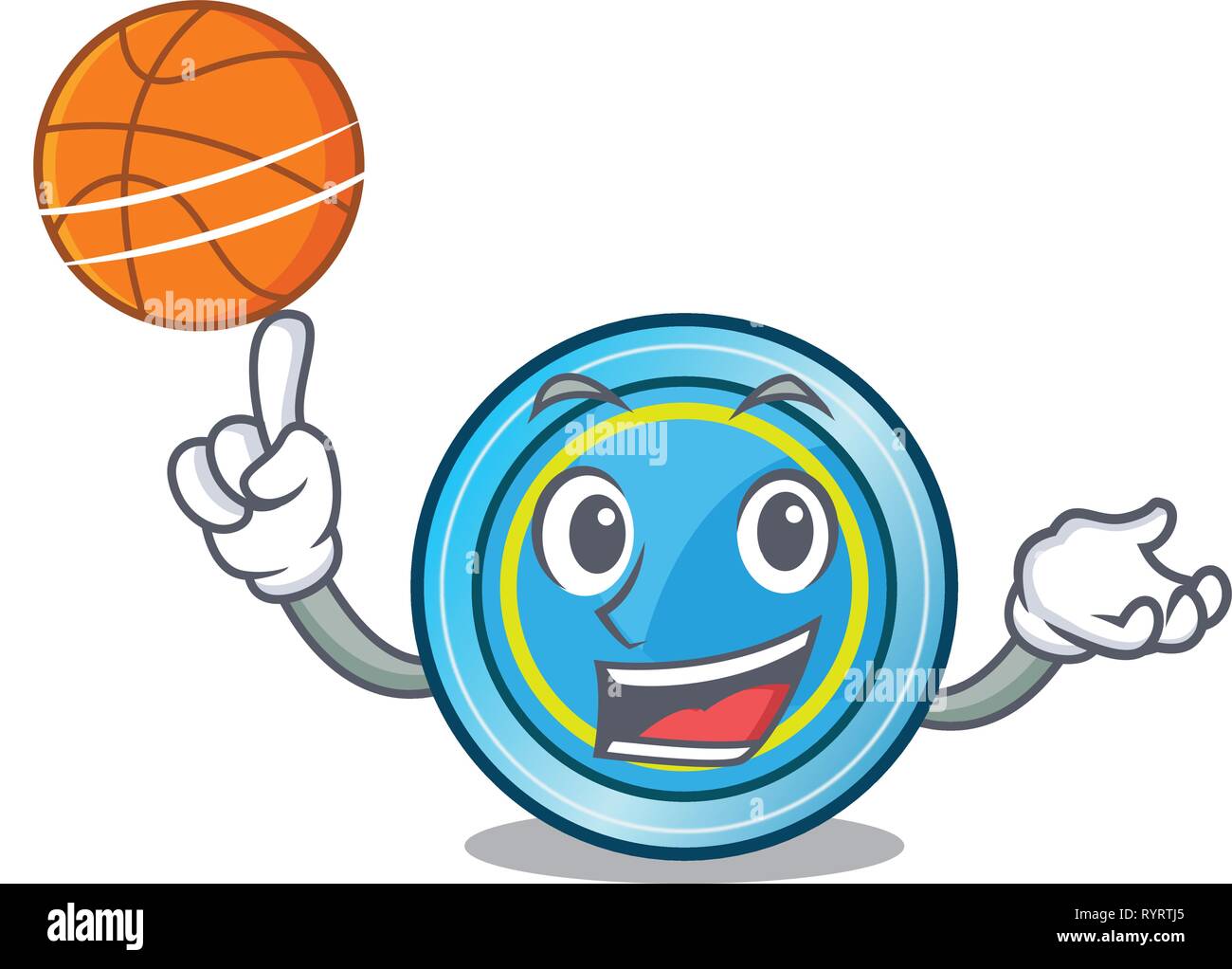With basketball frisbee in the shape a mascot Stock Vector Image & Art -  Alamy