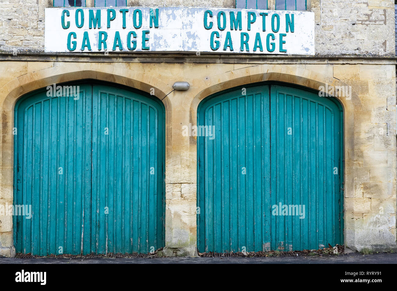 Compton Garage doors Stock Photo Alamy