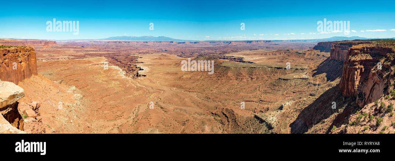 Rugged gorges of the Green River, canyon landscape, erosion landscape, rock formations, Monument Basin, White Rim Stock Photo
