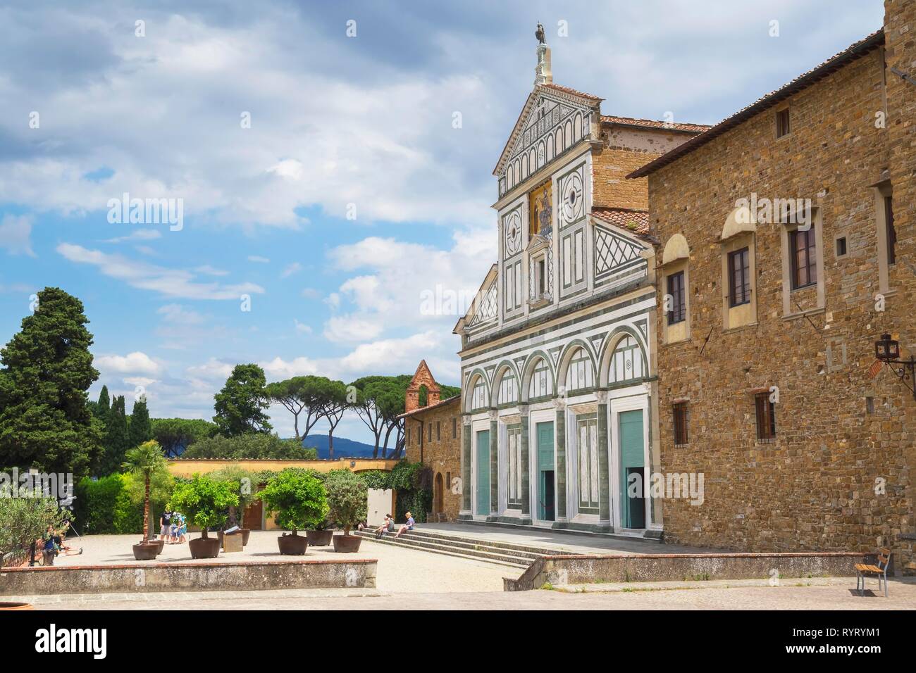 San Miniato al Monte Church, Florence, Tuscany, Italy Stock Photo