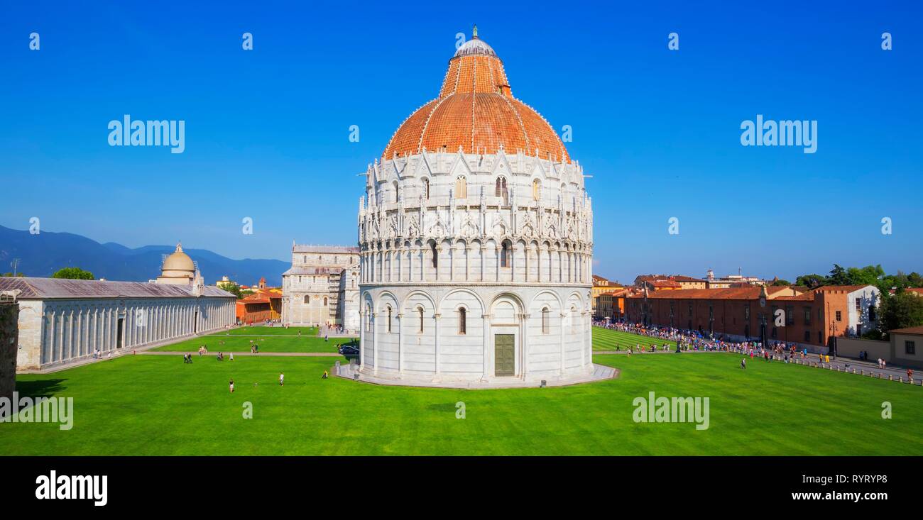 Baptistery, Campo dei Miracoli, Pisa, Tuscany, Italy Stock Photo