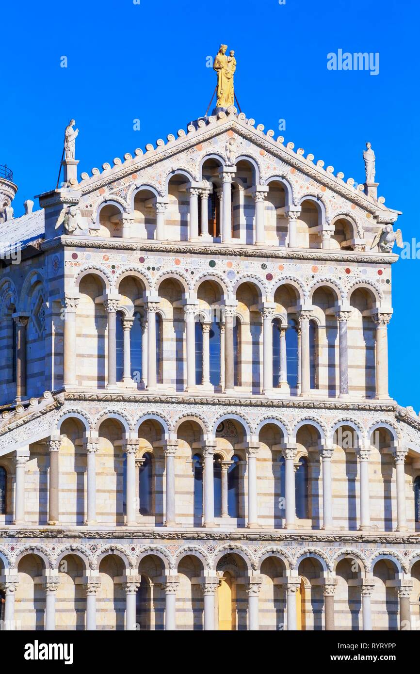 The Cathedral of Pisa, west facade, Pisa, Tuscany, Italy Stock Photo