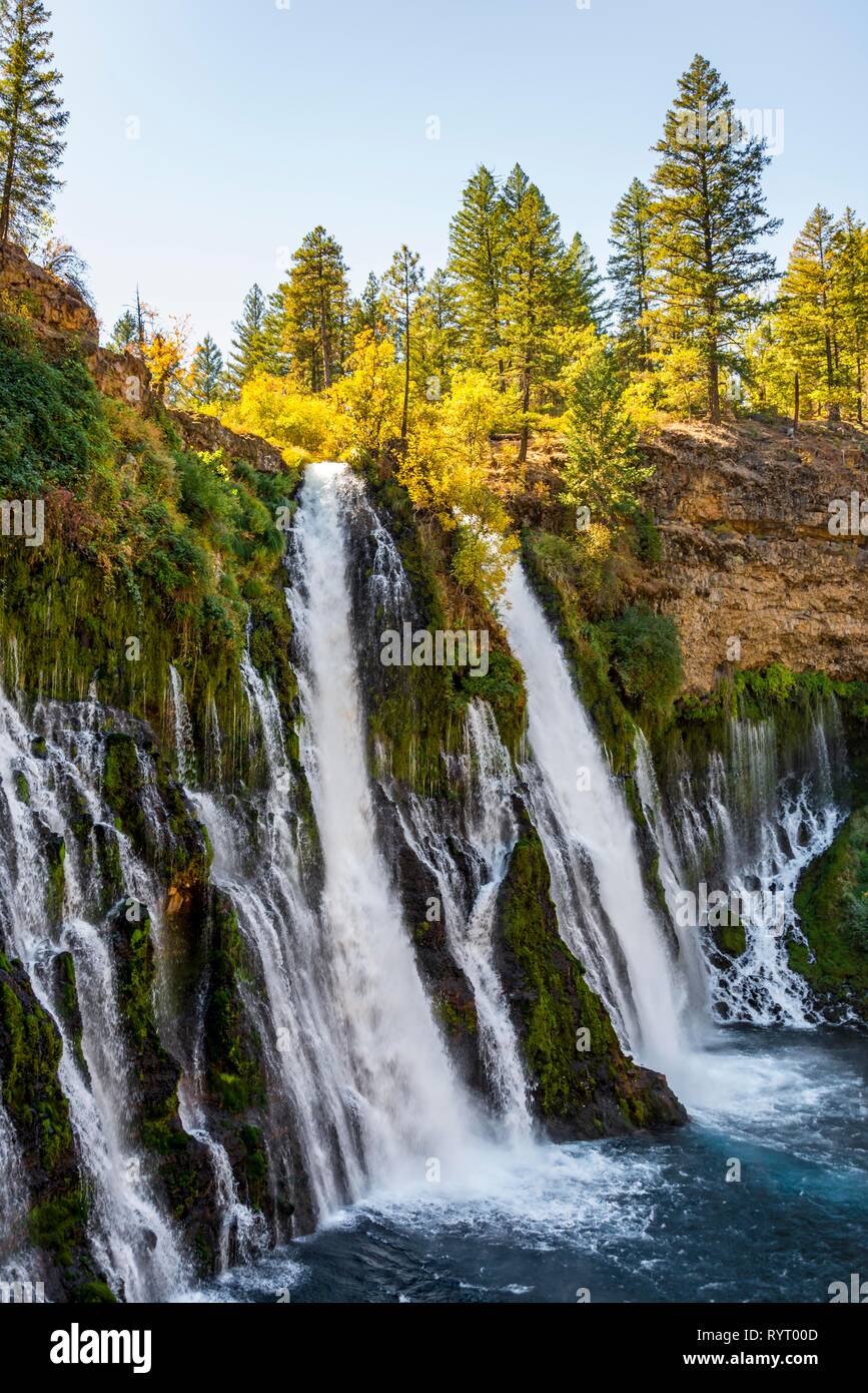 Waterfall, McArthur-Burney Falls Memorial State Park, California, USA Stock Photo