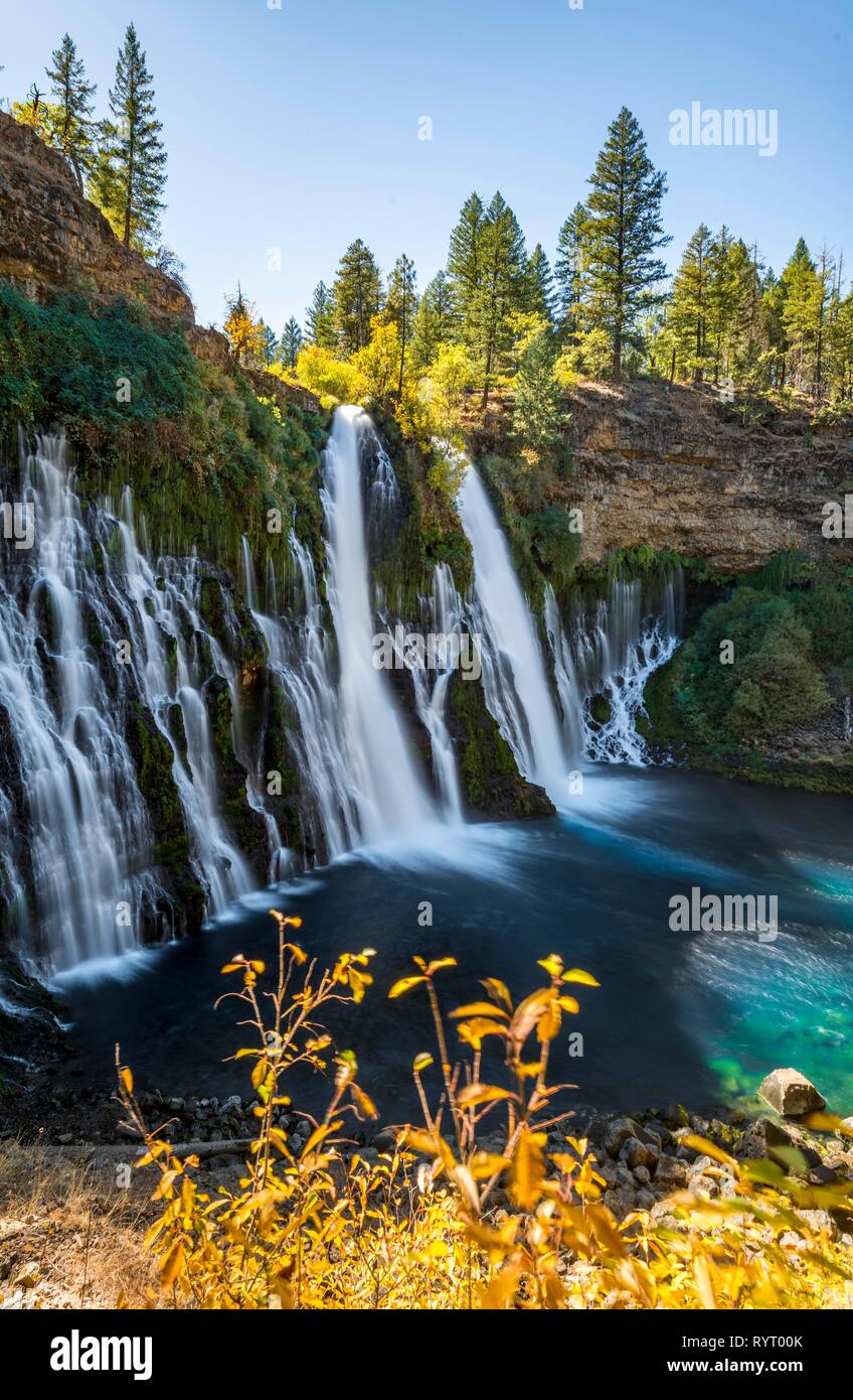 Waterfall, long-term image, McArthur-Burney Falls Memorial State Park, California, USA Stock Photo