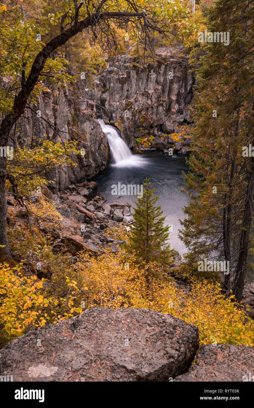 Waterfall, McCloud Falls, Upper Fall, California, USA Stock Photo