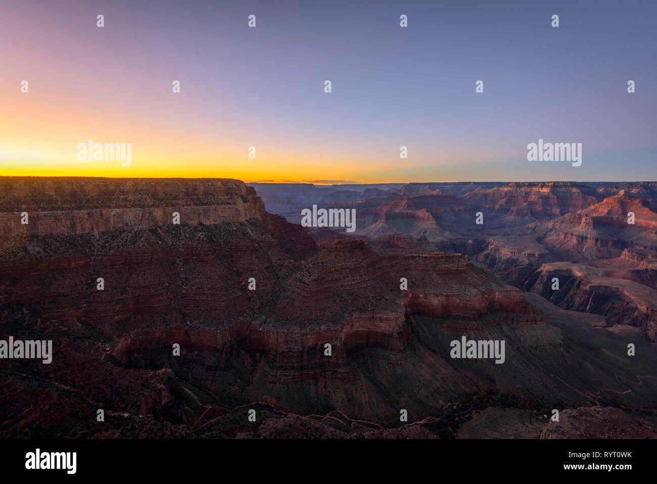 Sunset yavapai point national park hires stock photography and images