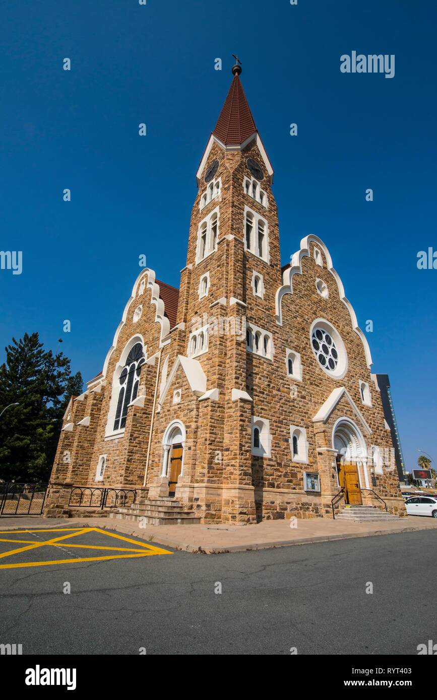 Lutheran Christ Church, Windhoek, Namibia Stock Photo
